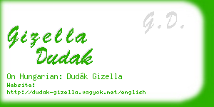 gizella dudak business card
